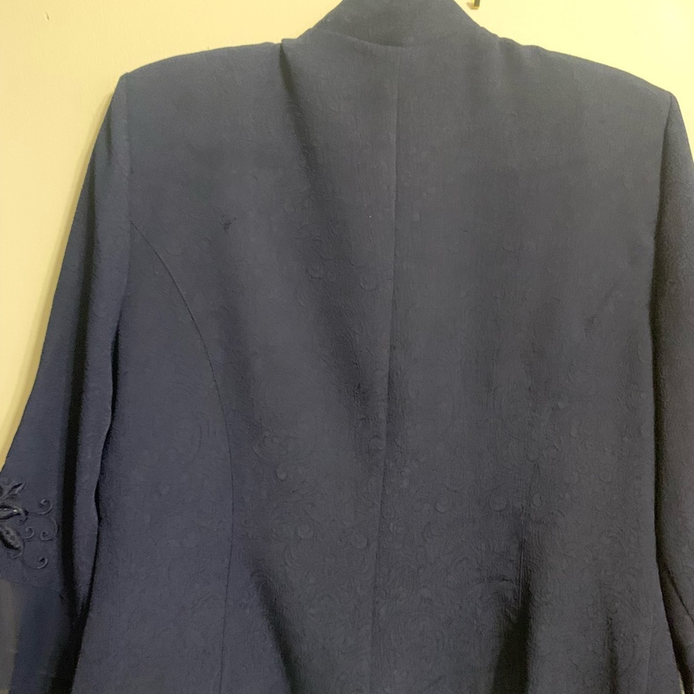 Plaza South Navy Embroidered Women's Blazer - Picture 5 of 5